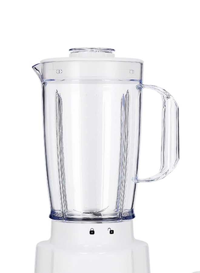 2 In 1 Blender With 3 Speed With Pulse Function, Stainless Steel Blade, Safety Interlock 1.6 L 650 W KNB6207N White