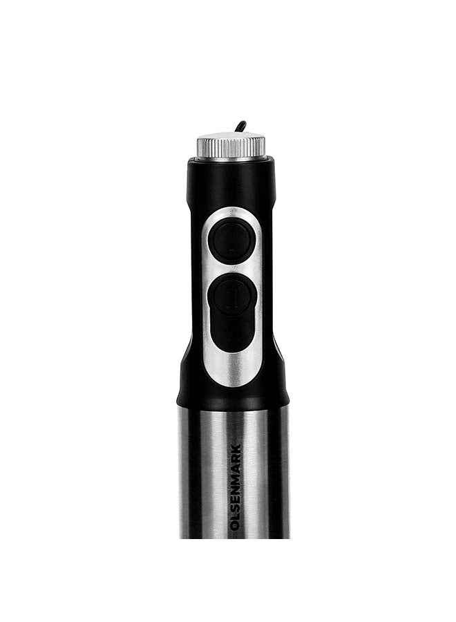 Powerful Copper Motor 2 Speed Modes 4 in 1 Hand Blender OMHB2462 Black/Silver/Clear