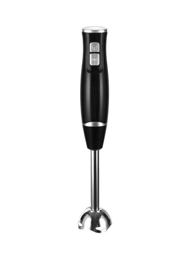Hand Blender Stainless Steel Shaft | 2 Speed Powerful Motor with 700ml Plastic Jar and Blending Wand | Ideal for Smoothies, Shakes, Baby Food, & Fruits SHB-186J Black