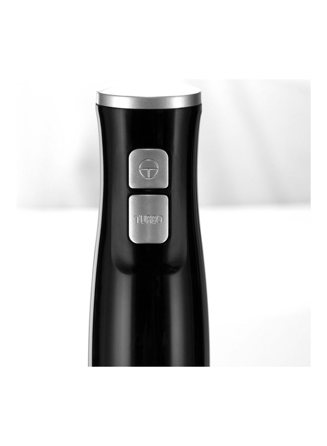 Hand Blender Stainless Steel Shaft | 2 Speed Powerful Motor with 700ml Plastic Jar and Blending Wand | Ideal for Smoothies, Shakes, Baby Food, & Fruits SHB-186J Black