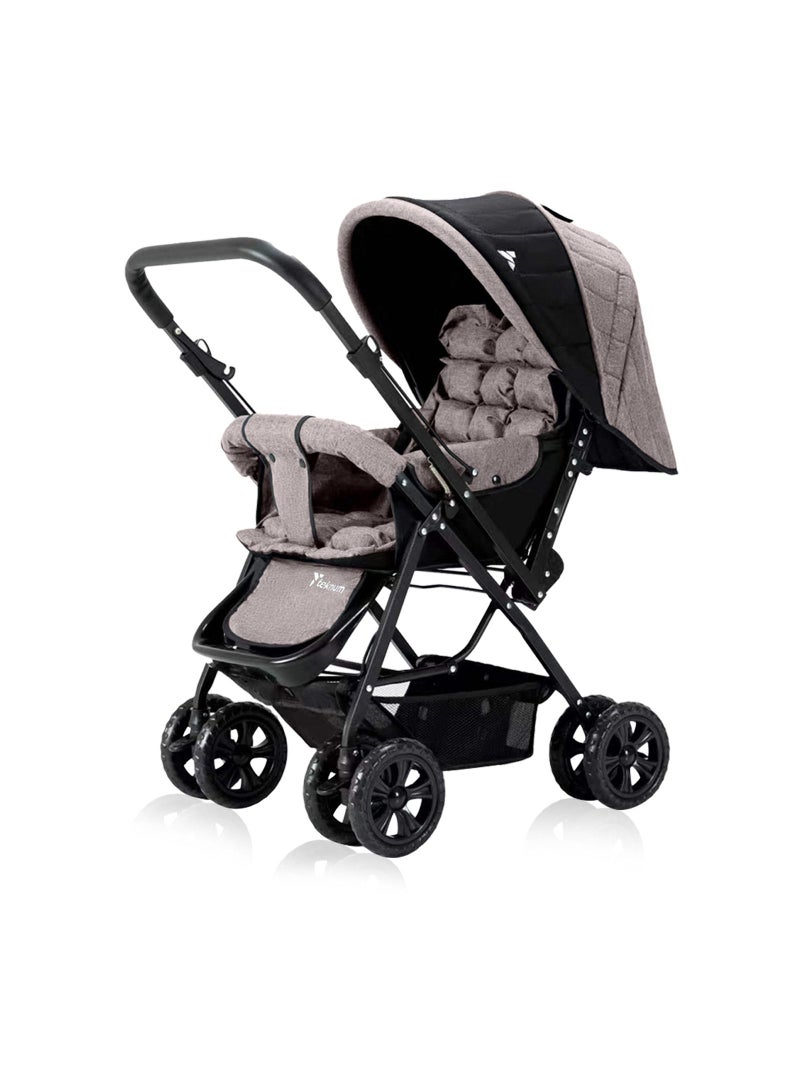 Reversible Travel System With Ergonomically Designed Baby Car Seat - Khaki