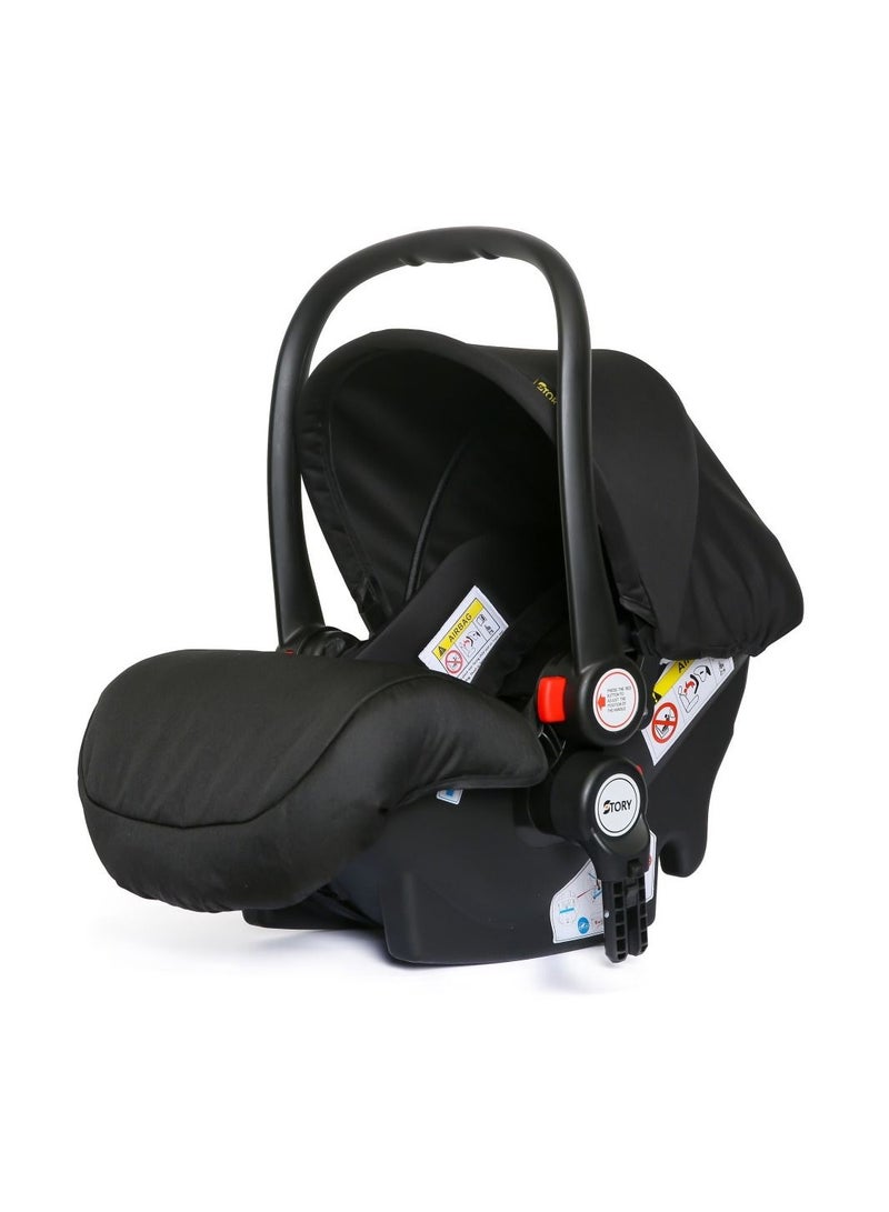 Reversible Baby Travel System With Ergonomically Designed Baby Car Seat - Dark Grey