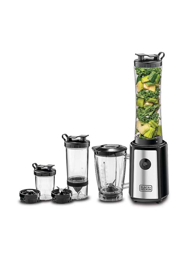 4-in-1 Compact Sports  Blender and Smoothie Maker with Citrus Juicer & Grinder Mill 300 ml 300 W SBX300BCG-B5 Black/Clear
