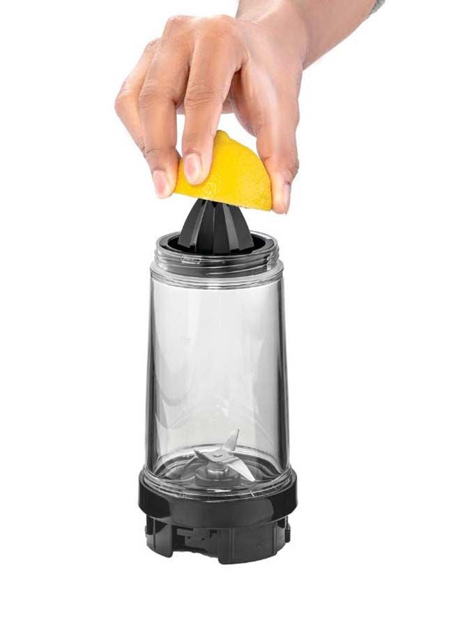 4-in-1 Compact Sports  Blender and Smoothie Maker with Citrus Juicer & Grinder Mill 300 ml 300 W SBX300BCG-B5 Black/Clear