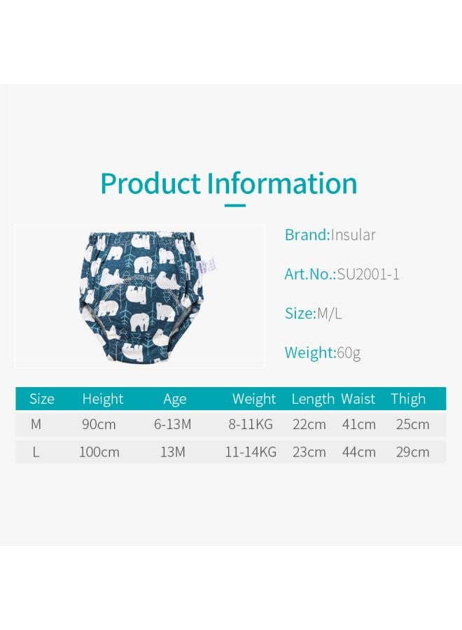 6 Layer Breathable Diapers Pant Size M, 8-11 Kg, 2 Count