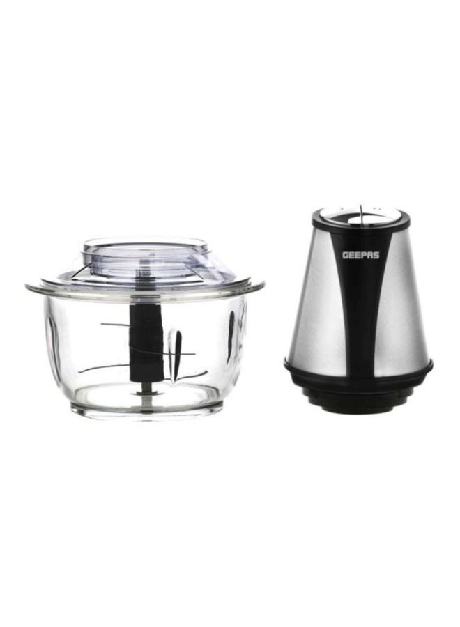 Mini Food Processor, 1.2L Glass Jar Bowl & 4 Stainless Steel Blades, 2 Speed, Mini Food Chopper Shredder Perfect for Salads, Salsa, Guacamole, Pesto, Curry Pastes & More - 2 Year Warranty 1.2 L 400.0 W GMC42014 Black/Silver/Clear