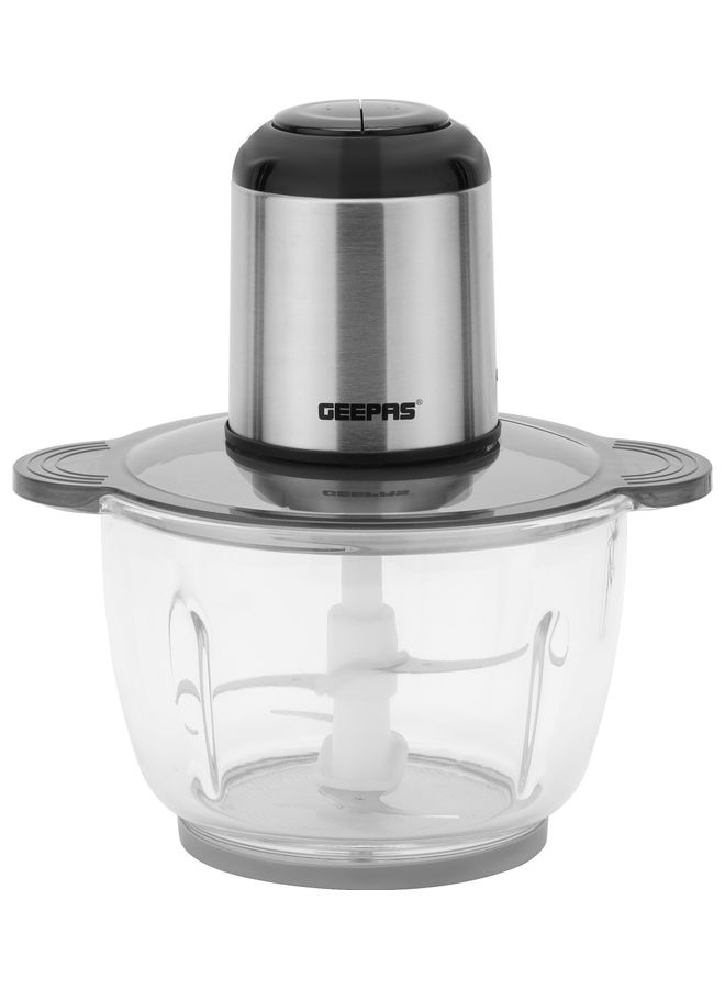 Compact Multi Chopper With Two Speed Levels And Double Blade Assembly 3 L 500 W GMC42024 Silver, Black