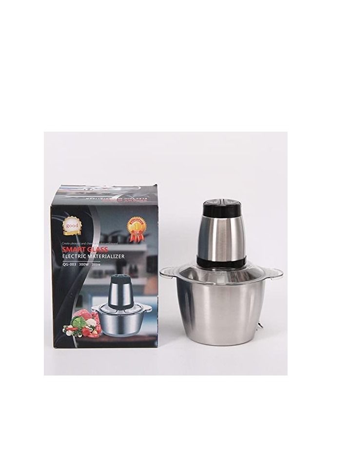 Food Chopper Electric Meat Grinder Machine Kitchen Aid Mini Food Processor Grinder for Meat Vegetables Fruits and Nuts Chopper (3 LTR)