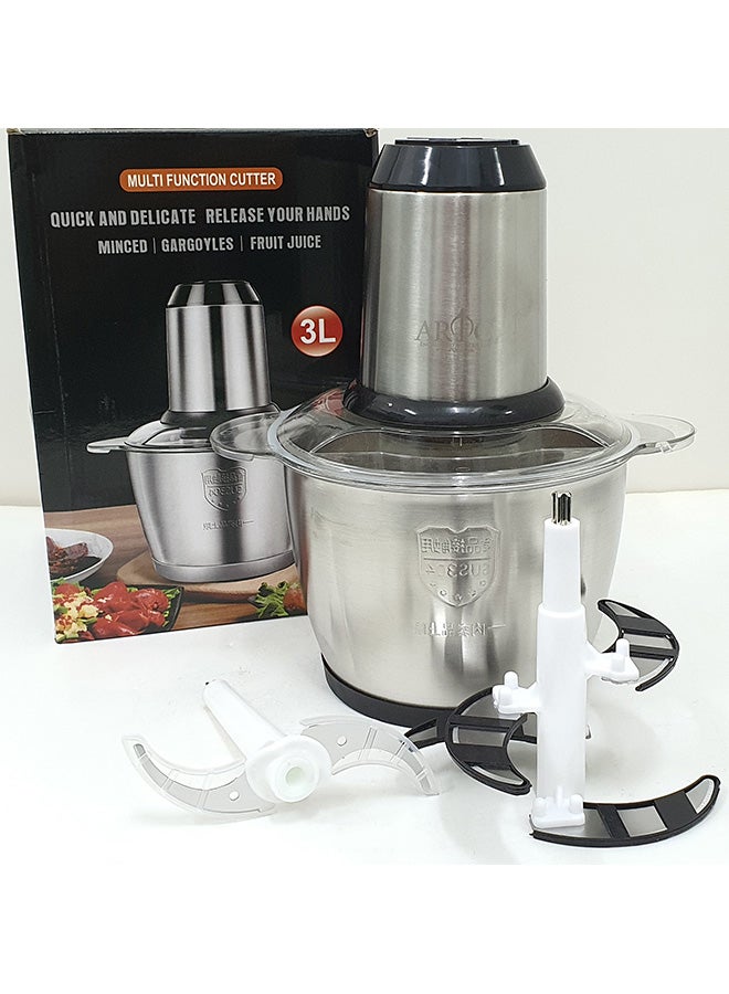 Electric Food Chopper 3.0 L 500.0 W ARTC-S6-8 Silver