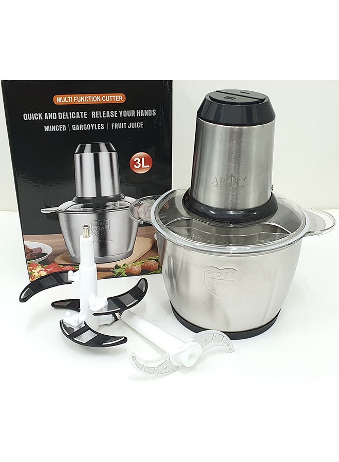 Electric Food Chopper 3.0 L 500.0 W ARTC-S6-8 Silver