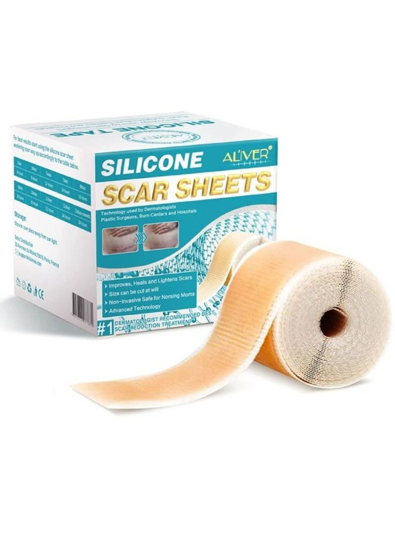 Medical Grade Silicone Scar Sheets Roll -3m,Tape - Keloid, C-Section, Surgical - Scars Removal Treatment - Silicon Gel Cream Patch Bandage - Removes Abs Tuck Surgery Scars