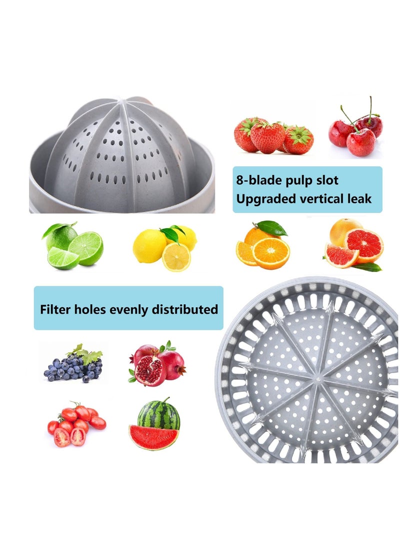 Citrus Juicer Simple Manual Lemon juicer squeezer Small Portable Lime Orange Cup with Two Ways of Use for Different Fruits