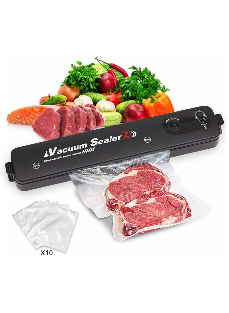 Vacuum Sealer Food Preservation Storage Saver Automatic Sealing Machine With 10 Seal Bags