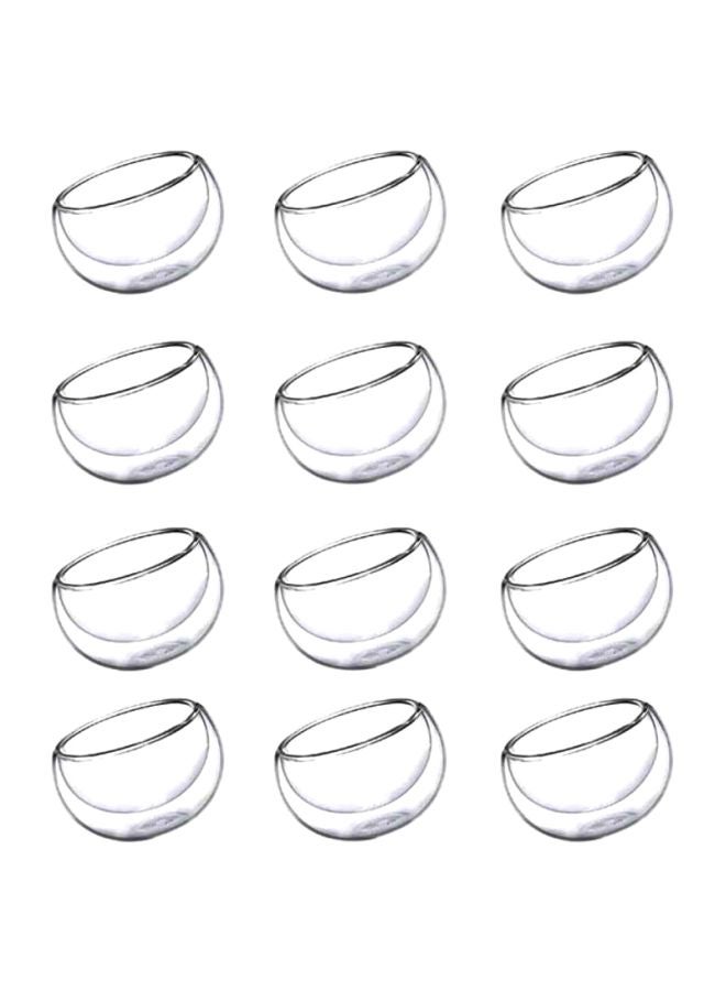 15-Piece Tea Set With Burner Clear 600ml