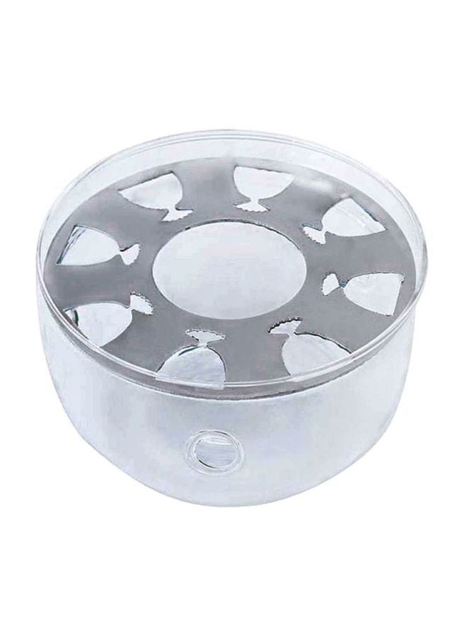 15-Piece Tea Set With Burner Clear 600ml