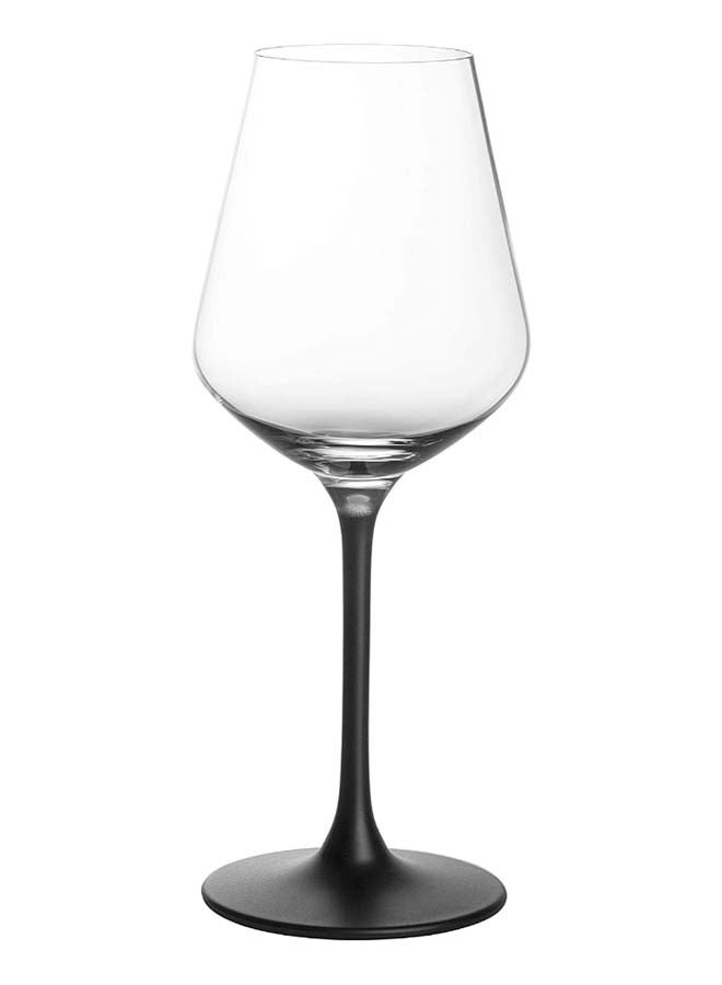 4-Piece Manufacture Rock Red Wine Glass Set Clear/Black