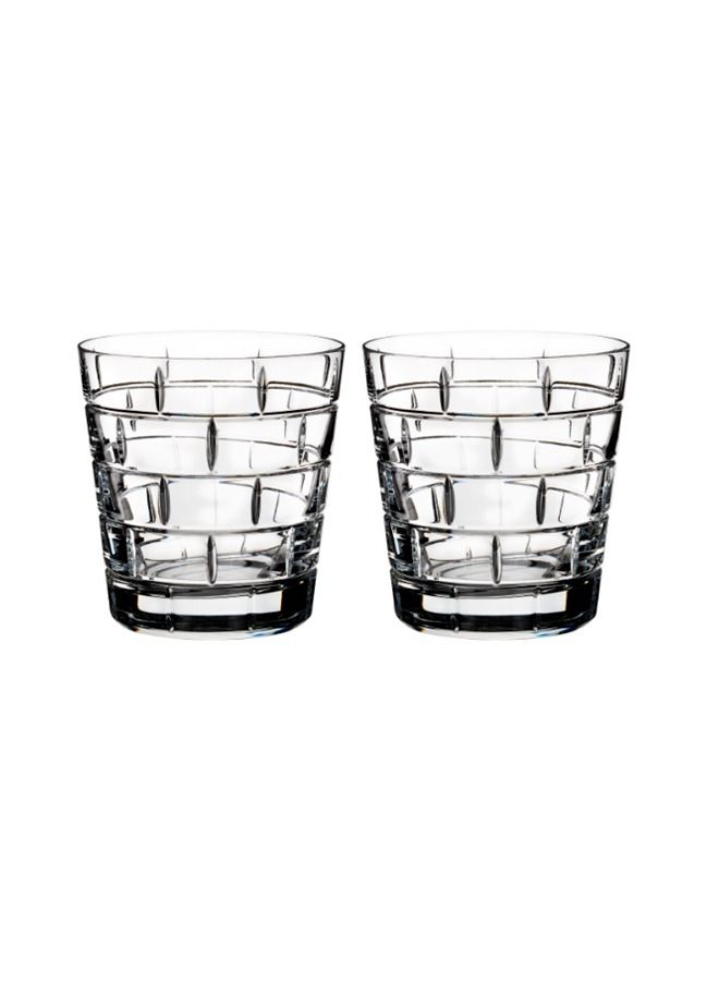 2-Piece Quoin Double Old-Fashioned Set Clear
