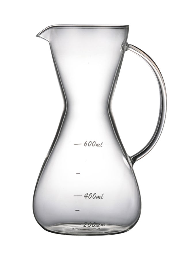 Pour Over Coffee Carafe With Measuring Mark Clear