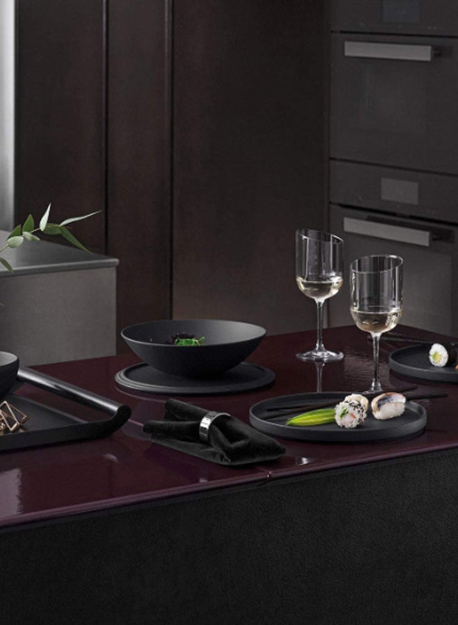7-Piece Iconic La Boule Dinner Set Black 23.9 x 23.3cm