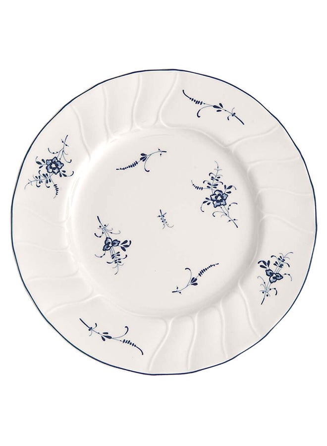 6-Piece Old Luxembourg Breakfast Plate Set White/Blue 21cm