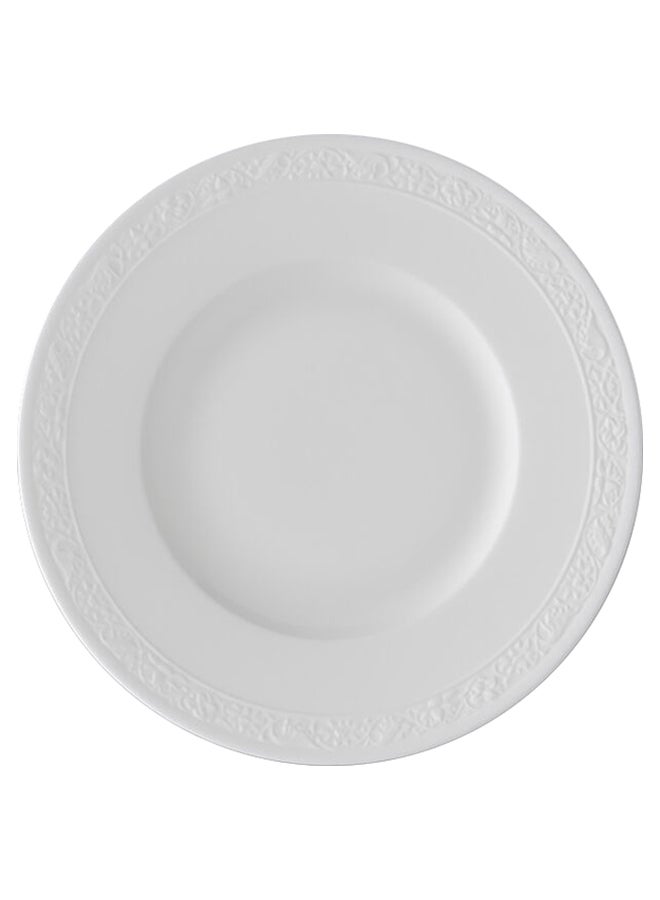 6-Piece Classic Design Bread Plate Set White
