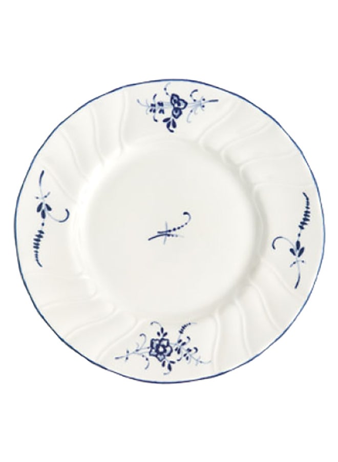 6-Piece Old Luxembourg Bread And Butter Plate Set White/Blue 6.75inch