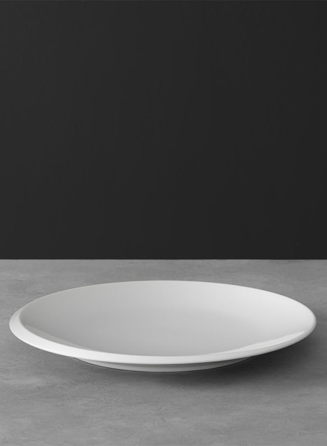 6-Piece Moon Breakfast Plate Set White 24cm
