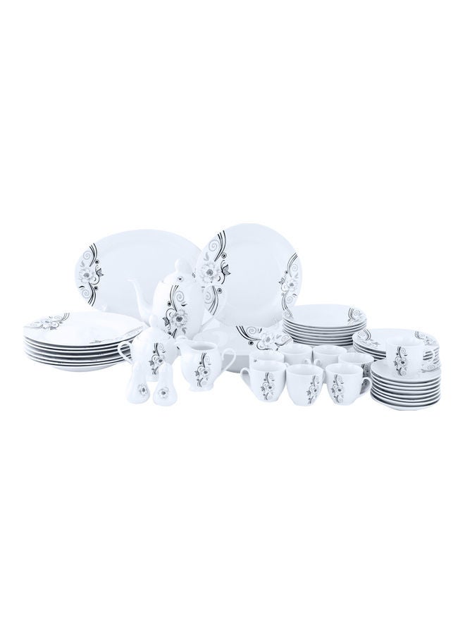 49-Piece Floria Porcelain Dinner Set Multicolour 46x37.8x31cm
