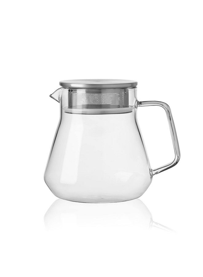 Onetouch Glass Teapot20Oz(600Ml) Glass Tea Kettle With Stainless Steel Filter Lidstovetop Safe Tea Maker For Loose Leaf Tea