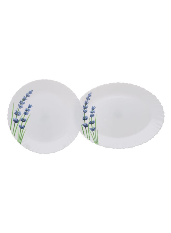 44-Piece Elegant Floral Design Opalware Dinner Set English Lavender