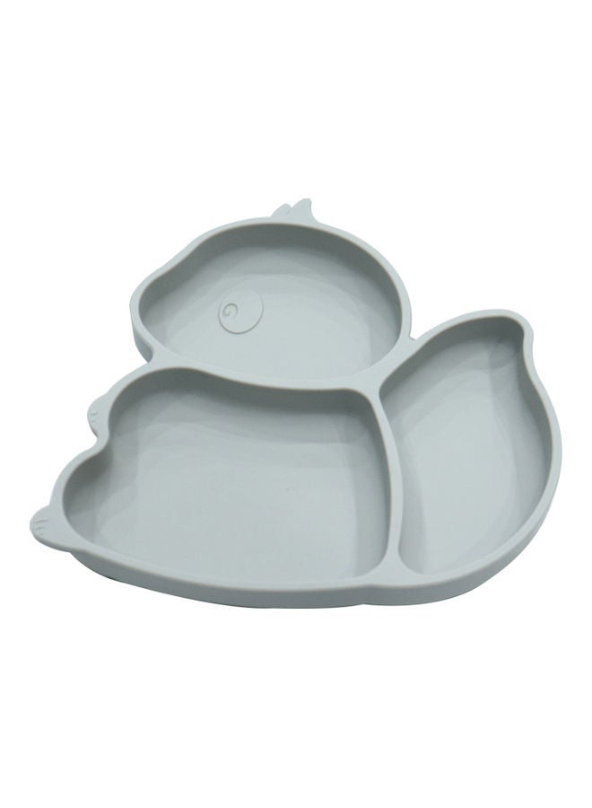Silicone Plates For Toddlers Divided Grey 20.5x3.6x19.6cm