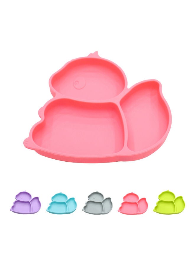 Silicone Plates For Toddlers Divided Pink 20.5x3.6x19.6cm