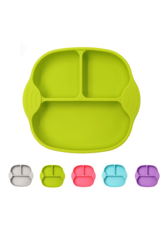 Silicone Plates For Toddlers Divided Green 18x5x16.5cm