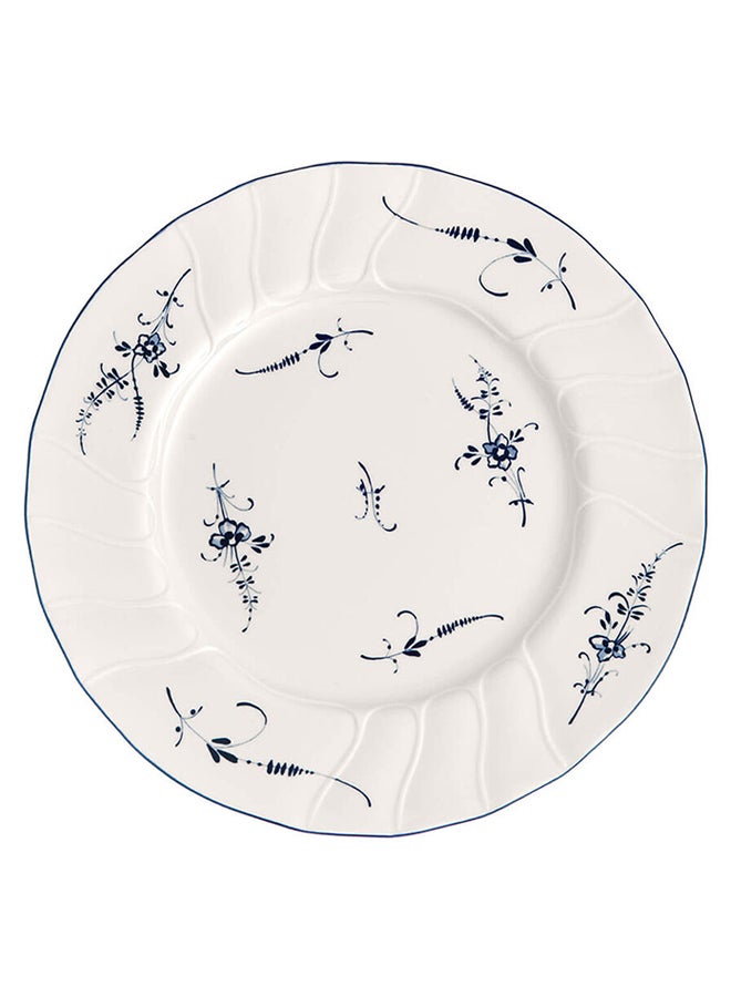6-Piece Old Luxembourg Dinner Plate Set White/Blue 26cm