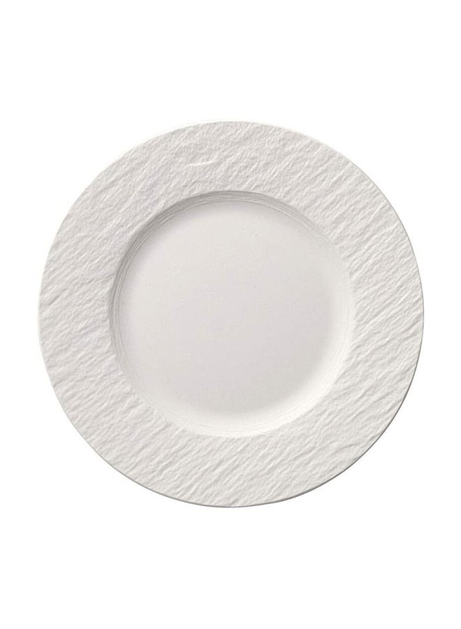 6-Piece Manufacture Rock Dinner Plate Set White 27cm
