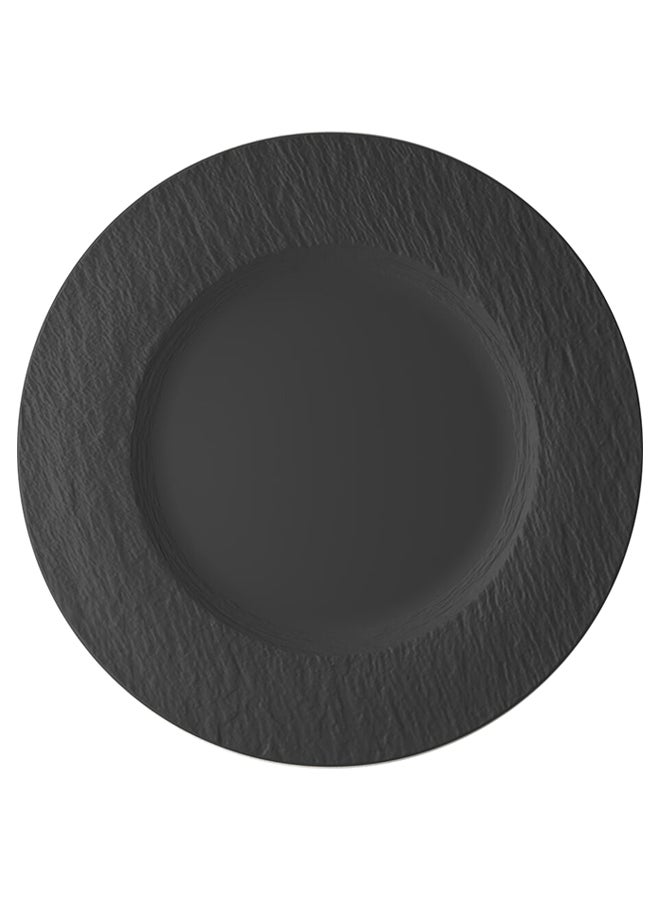 6-Piece Manufacture Rock Dinner Plate Set Black 27.1cm