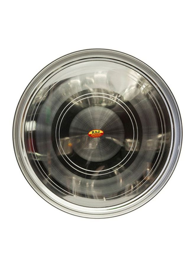 Stainless Steel Thala Dinner Plate Silver 65cm