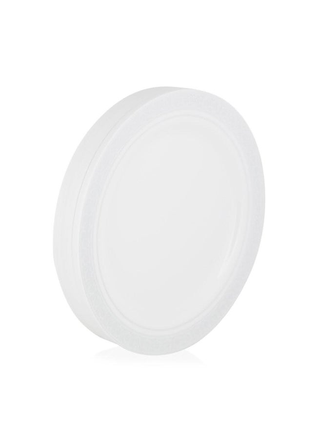 Falcon Gold Mosaic Round Plastic Plate Ivory White 22.5cm