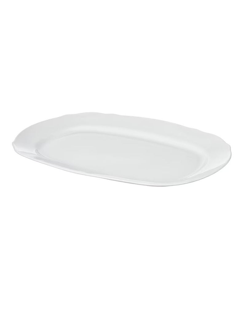 Serving plate white 44x30 cm