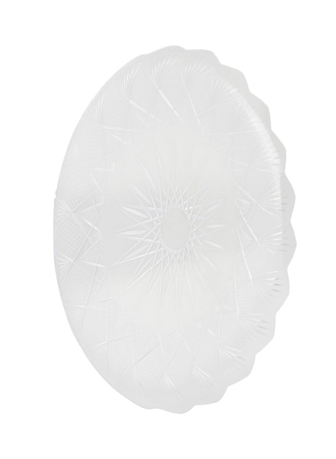 5-Piece Round Crystal Plate Clear 27cm