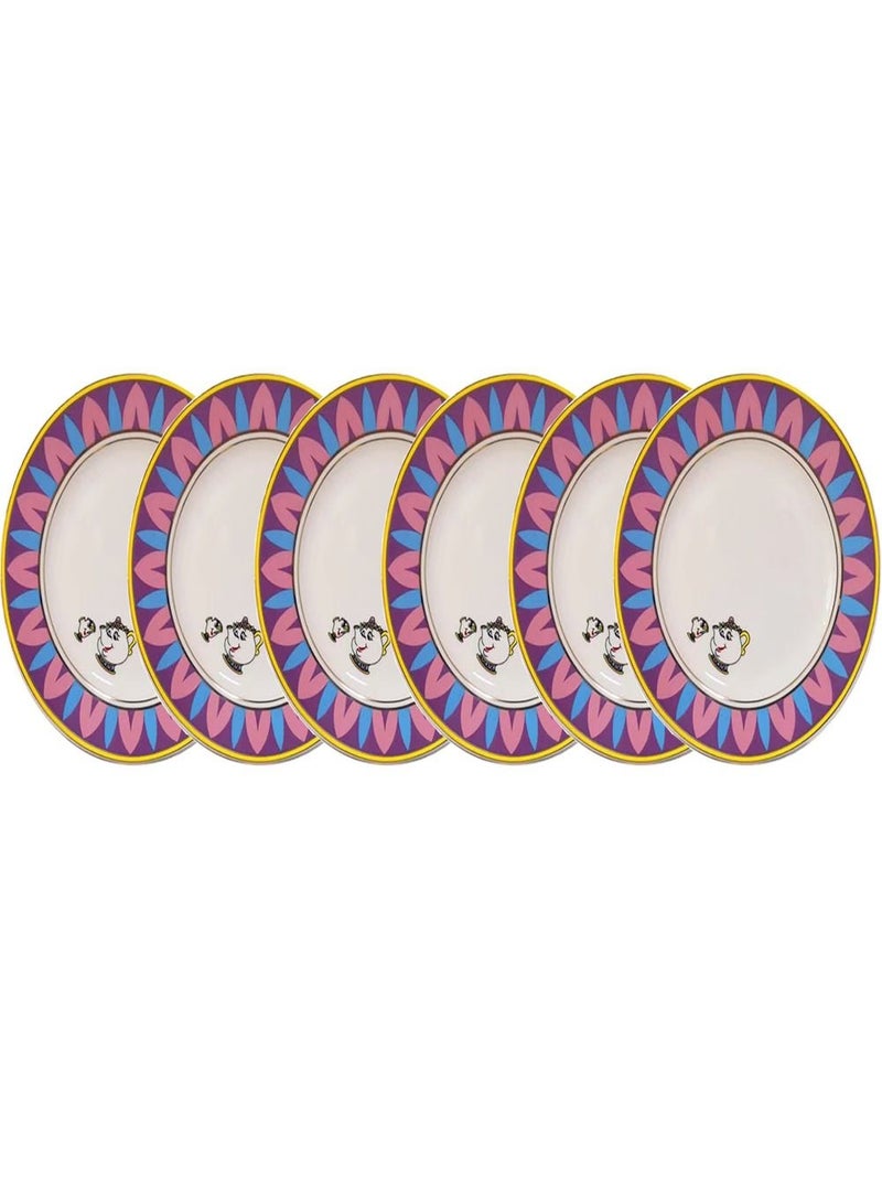6-Piece Beauty And Beast Plates
