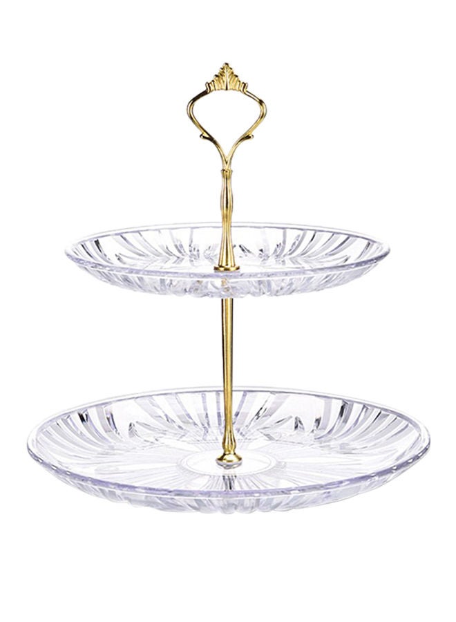 European Style Two Layer Fruit Dish Clear