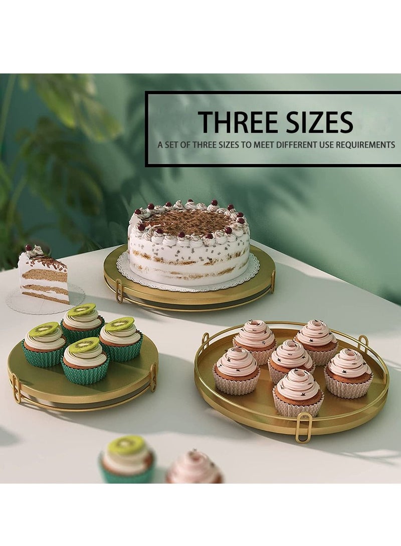 3 Piece Cake Stand Set - Metal Party Cake Display Stand,Round Party Cake Table Supports for Weddings, Celebrations, Anniversaries.