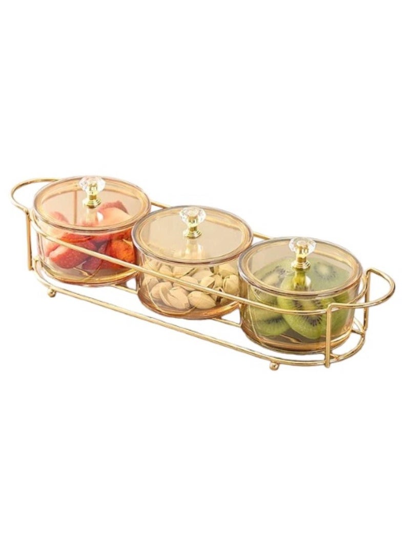 Serving Dishes Fruit Dessert Snack Bowl Food Nuts Storage Tray With Lid