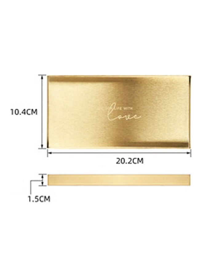 Rectangle Tray Gold 20.2x10.4x1.5cm