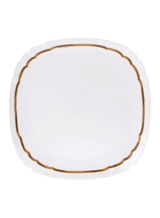 6-Piece Value Pack Lotusia Elen Dessert Plate Set White/Gold 21cm