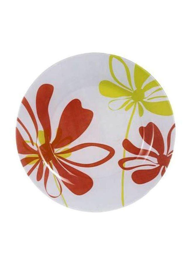 6-Piece Pop Dessert Plates White/Red/Green 19cm