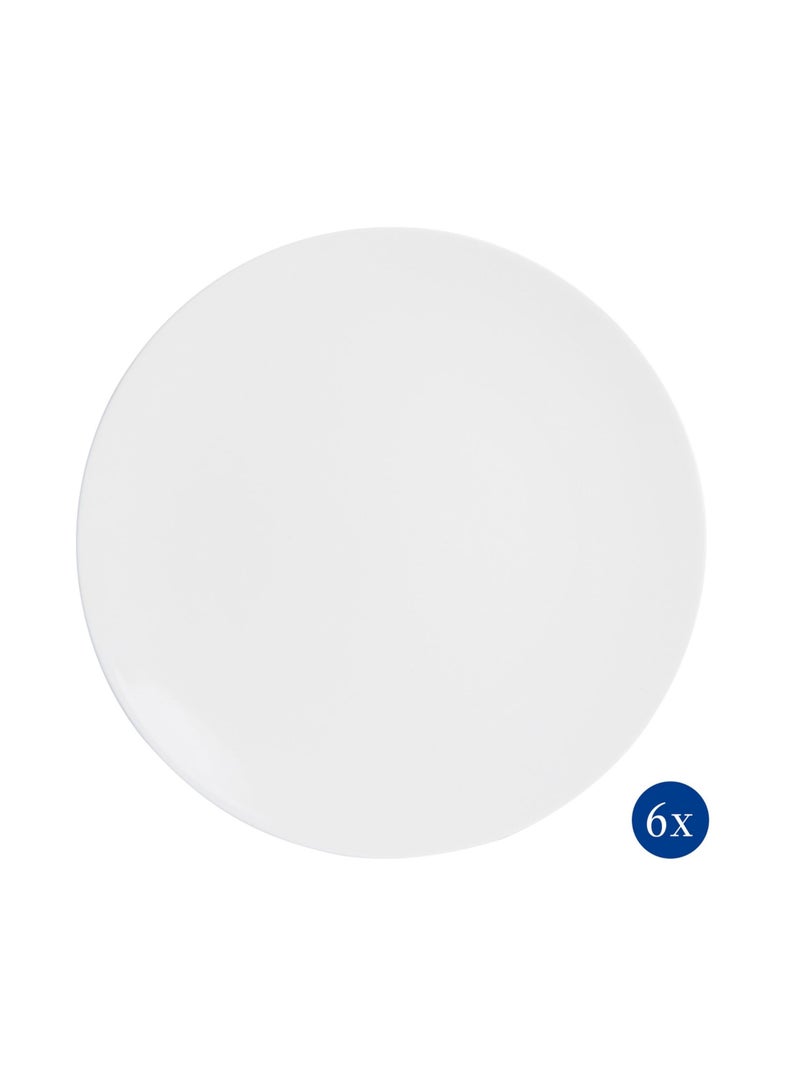 6-Piece Metrochic Blanc salad plates