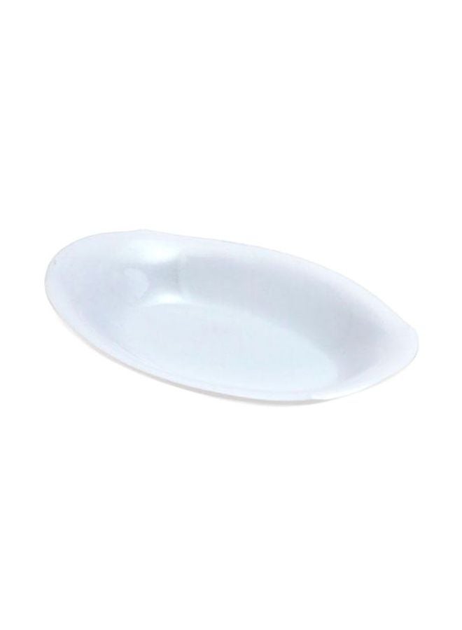 Oval Salad Plate White 18x11centimeter