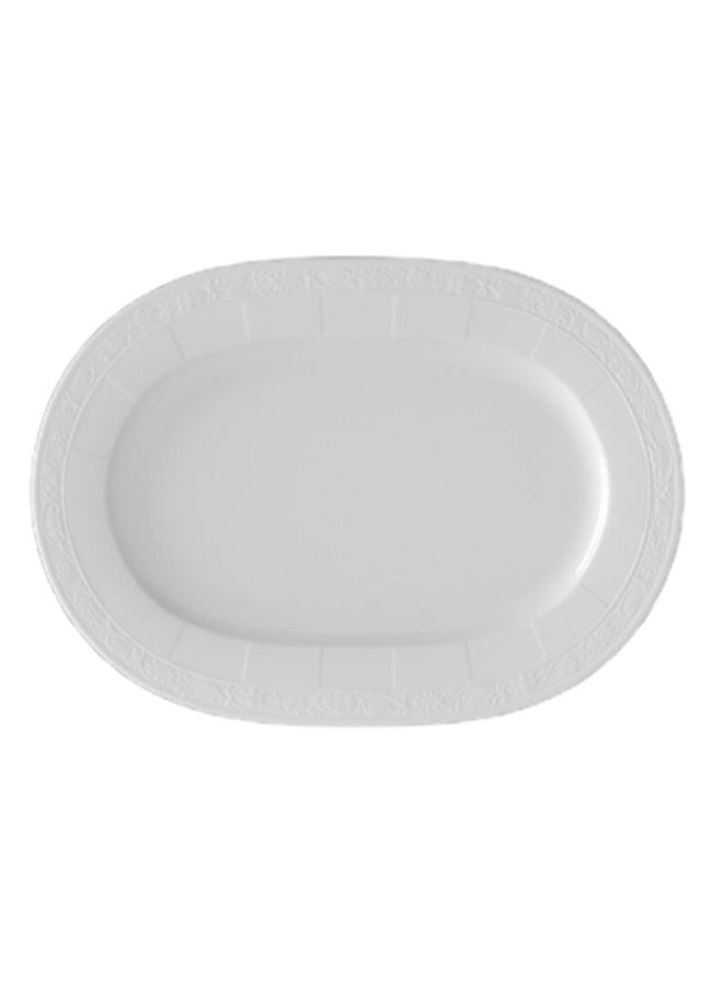 Classic Design Oval Shaped Platter White 35cm